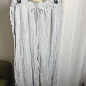 Madewell Light Gray Striped Joggers